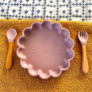 Baby silicone feeding set